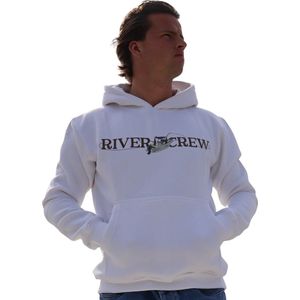 River Crew Nature's Pulse Hoodie - Boot Hoodie - Florida Boot - Vissers Hoodie - Vis Hoodie - Outdoor Hoodie - Natuur Kleding - Vissers Kleding - Vis Kleding - Kleding - Wit - Maat S
