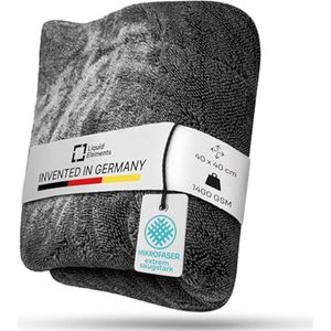Premium Autodroogdoek 1400 g/m² - 40 x 40 cm - Microvezeldoek voor Auto-onderhoud - Extreem Absorberend en Pluisvrij