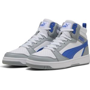 PUMA Rebound v6 Unisex Sneakers - Cool Mid Gray-Vivid Blue-PUMA White