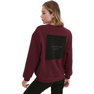 Trendyol Witte Bedrukte Basic Gebreide Sweater Twoaw21Sw0150