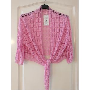 Dames vest Vera candy roze bolero one size