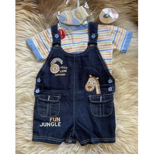Aardvark Set - Tuinbroek + Shirt + Sokjes - Maat 6-9 Maanden - Maat 74