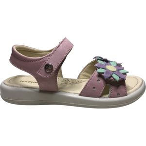 Naturino - Brunnita - Mt 28 - velcro multi color bloemen lederen sandalen - roze