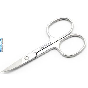 MEDLUXY - Nagelschaar - 9 cm - Gebogen snijvlak [Stevige nagelschaar voor Vingernagels en Teennagels, Pedicure - Manicure]