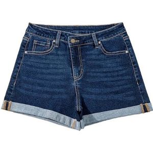 Nivard Korte Broek Dames - Spijkerbroek - met Zakken - Volwassenen - Jongens - Shorts - Donkerblauw - Maat XXL
