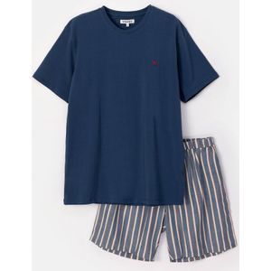 Woody Jongens-Heren Pyjama donkerblauw - maat 140/10J