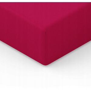 Jersey Hoeslaken met Elastiek 180x200 cm - Bordeaux
