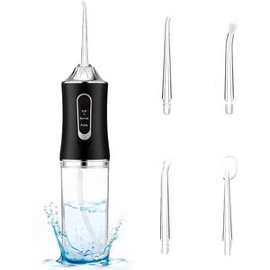 Waterflosser - Monddouche - Water Flosser - Elektrisch Flosapparaat - Draadloos & oplaadbaar - Waterdicht - Tandsteen & Tandplak Verwijderaar - zwart