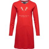 Happy Shorts Dames Kerst Pyjama Nachthemd Rood - Maat L | big shirt | slaaphemd