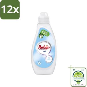 Robijn - Wit - Vloeibaar Wasmiddel - Met Witversterkers - 14 Wasbeurten - 700 ml - Voordeelverpakking - 12 stuks - Witte was - Wasmiddel