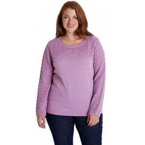 Opengewerkte trui met lange mouwen