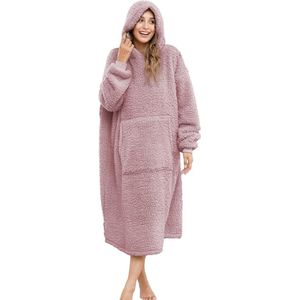 Oversized Draagbare Deken Hoodie voor Iedereen - Comfortabele Sherpa Sweatshirt