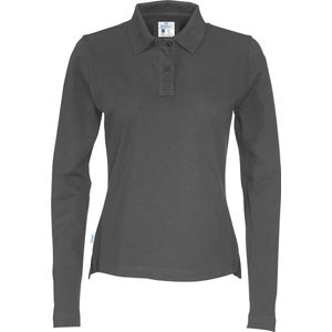 Cottover POLO PIQUE LONG SLEEVE LADY - GOTS GECERTIFICEERD 141017 - Antraciet - M
