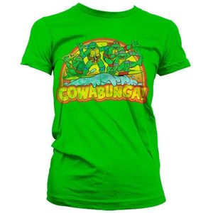 Teenage Mutant Ninja Turtles Dames Tshirt -M- Cowabunga Groen