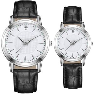 Horloge dames en heren | zwarte dames en heren horloge | lederlook | luxe set horloge | zilverkleurige dames heren horloge | maat ⌀ 36 mm en ⌀ 40 mm | cadeau voor vrouw en man | black friday 2023 | schoencadeautje sinterklaas | kerstcadeau voor vrouw