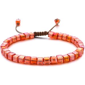Sorprese armband - Ibiza - oranje - verstelbaar - cadeau - Model C
