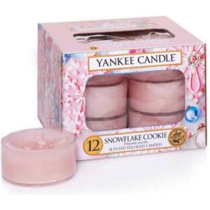 Yankee Candle Snowflake Cookie waxinelichtjes 12 stuks