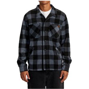 Rvca Yukon Hi Pile Overshirt Blauw L Man