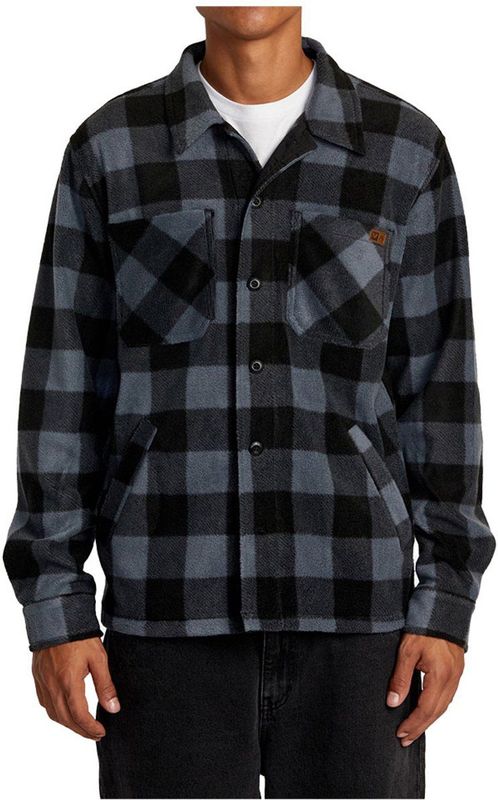 Rvca Yukon Hi Pile Overshirt Blauw L Man