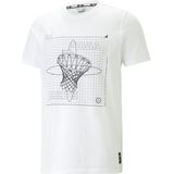 Puma - Clear Out 7 - T-shirt - Wit - Korte Mouwen - L