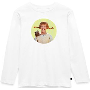 Pippi Langkous Portret Pippi Met Meneer Nilsson Premium T-Shirt Kinderen Met Lange Mouwen