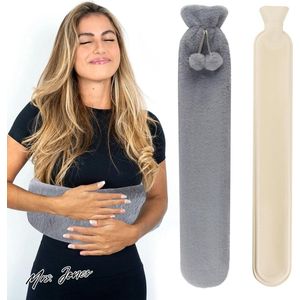 Mrs. Jones Lange warmwaterkruik 2 liter groot afneembare wasbare warmtezak overtrek pluizig volwassenen warmte therapie .