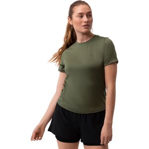 DANISH ENDURANCE - Sport T-Shirt - Olijfgroen - Lichtgewicht - Ronde Hals - voor Vrouwen