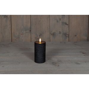 The Magic Flame Candle - Kaars Led - Zwart - 7,5x12,5 cm