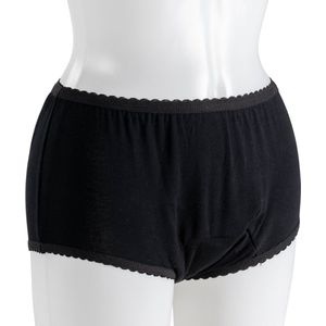 Wasbare incontinentie onderbroek zwart vrouw - Maat S - Dames ondergoed