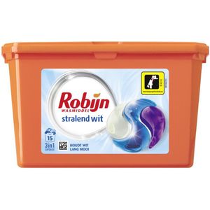 Robijn Wascapsules - 3-in-1 - Stralend Wit - 4 stuks