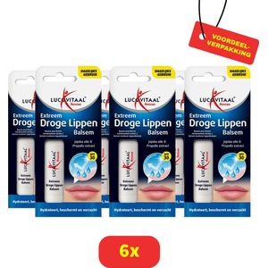 Lucovitaal Extreem Droge Lippen Balsem - 6 x 5 gram Voordeelverpakking