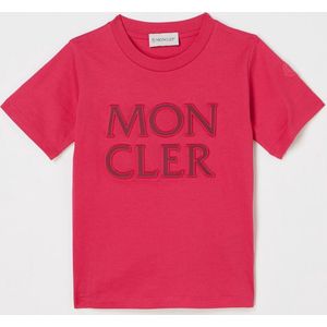 Moncler T-shirt met 3D logoprint - Donker Roze - Maat 152