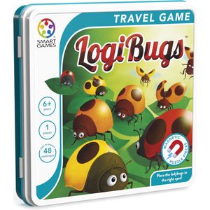 SmartGames - LogiBugs - 48 opdrachten - magnetisch logica-spel - 12 Lieveheersbeestjes
