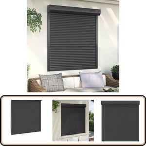 vidaXL Rolluik - Aluminium - 130x140 cm - Antraciet Rolluik - Buitendecoratie - Zonwering - Aluminium Rolluik - Anthrazit