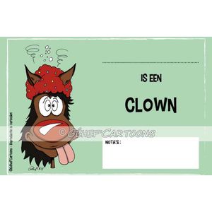humoristische bordjes paard - Clown