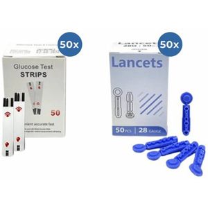 Peridux® - Glucosemeter Navulset - Set van 50 Teststrips & 50 Lancetten - Toepasbaar bij de Glucosemeter van Peridux