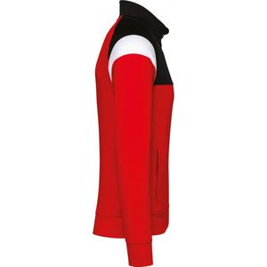 SportSweatshirt Unisex M Proact 1/4-ritskraag Lange mouw Sporty Red / Black 100% Polyester