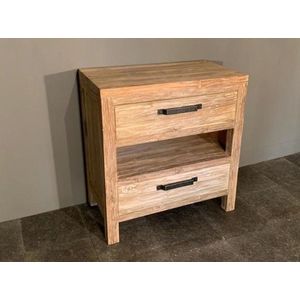 Badkamermeubel hout 80x45x85cm - White wash