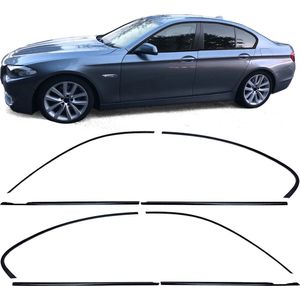 Shadow Line Raam Sierlijsten Hoogglans Zwart Geschikt voor Bmw 5 Serie F10 vanaf 2010 t/m 2017