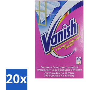 20 x Vanish Gordijnen - Waspoeder - Voor Gordijnen & Vitrage - 10 Wasbeurten - Gordijnen Waspoeder - Waspoeder Voor Gordijnen - Waspoeder Voor Vitrage - Waspoeder Voor Voorhangen - Waspoeder Voor Stoffen