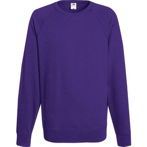 Fruit of the Loom Sweater Raglan Sweat Ronde Hals Paars maat S