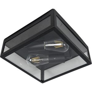 QAZQA rotterdam - Moderne Dimbare LED Smart Wandlamp incl. wifi met Dimmer voor buiten - 2 lichts - D 10 cm - Zwart - Buitenverlichting