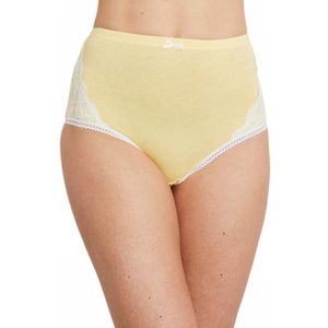 Katoenen slip met hoge taille en kant - set van 3