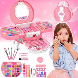 Make up Koffer Meisjes - Kinder Speelkoffer met Inhoud - Make upset voor Kinderen - Roze met Wit - Voor jouw Prinsesje