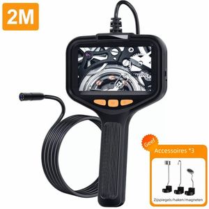 HD handheld 4,3” scherm visuele industriële boroscoop - P200-8mm-2m - 1080P HD industriële boroscoop - digitale inspectiecamera - leidingcamera - LCD - IP67