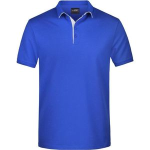 Polo shirt Golf Pro premium blauw/wit voor heren - Blauwe herenkleding - Werkkleding/zakelijke kleding polo t-shirt S