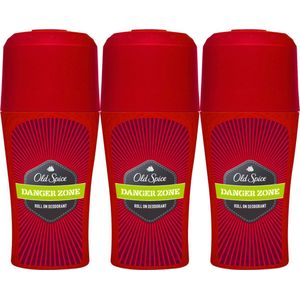 Old Spice - Danger Zone - Deodorant - Roll On - 3 x 50ml