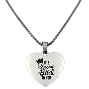 OIDEA Set Van 2 Hart Hangers Kettingen - Roestvrij Staal, Zilver, 'Her King & His Queen'