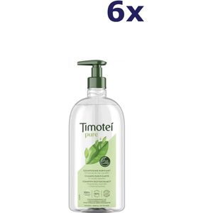 6x Timotei Shampoo 750ml Pure Groene thee