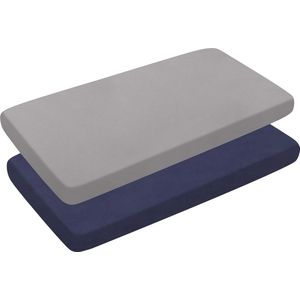 Getailleerde lakens voor kinderbed, verpakking van 2, 120 x 60 cm, polyester, zacht, hypoallergeen, volledig elastische rok, ademend, gemakkelijk te onderhouden
